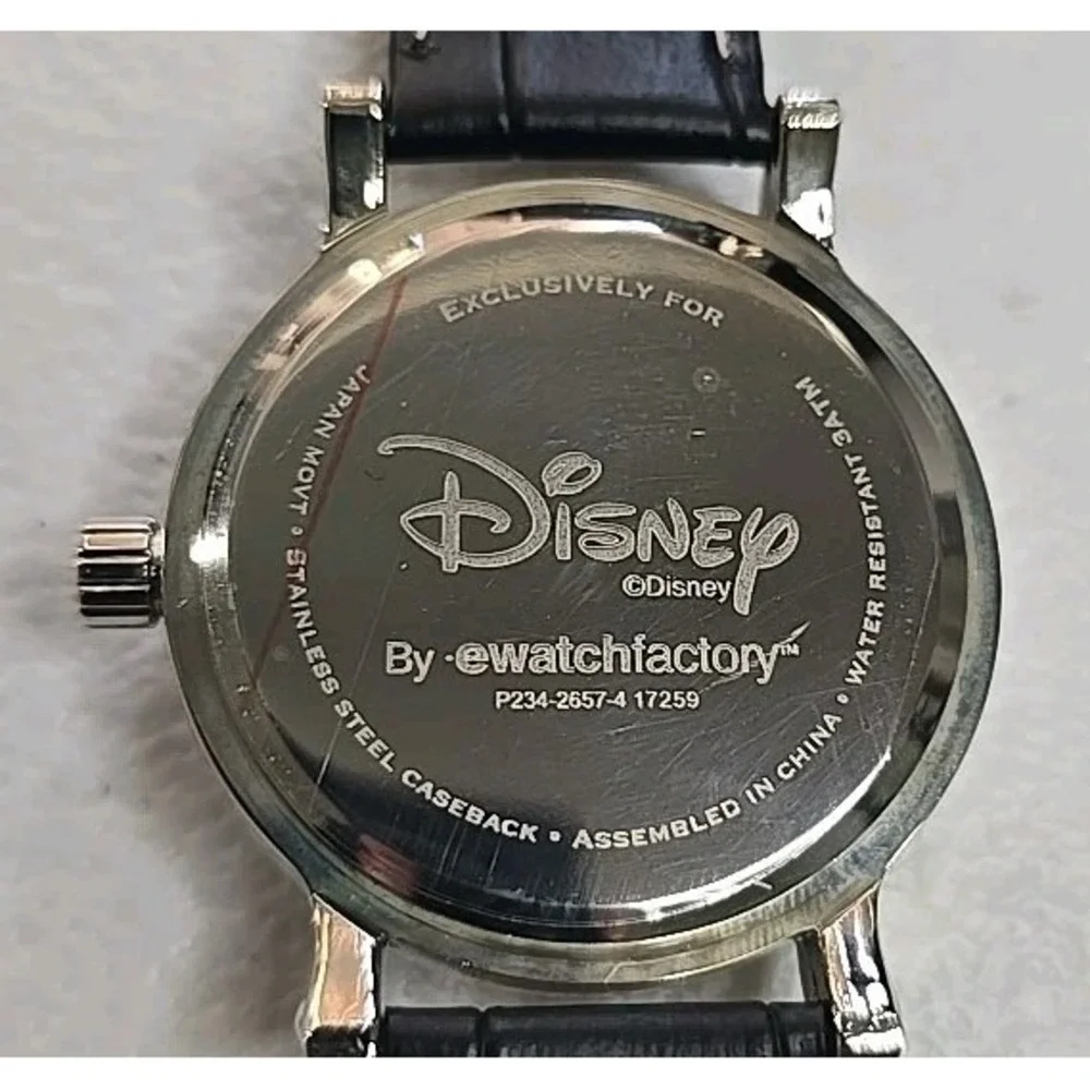 Vintage Disney Mickey Mouse Watch~ewatchfactory~Leather Band~Needs Battery